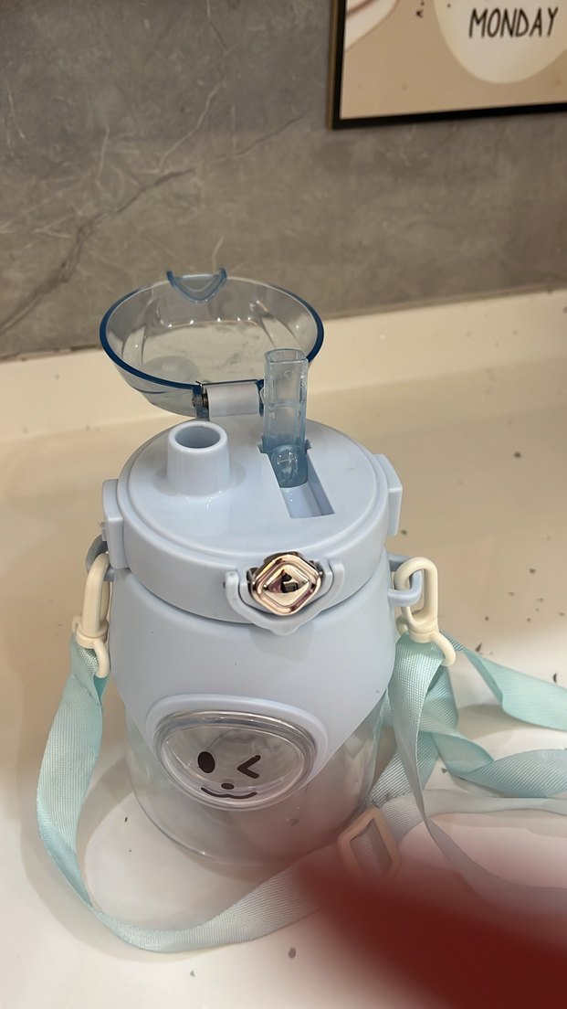 Pastel Mavi Çocuk Termos Şişesi - Görsel 5