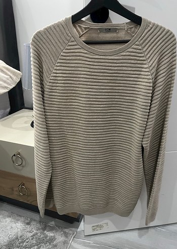 Gri Erkek Triko Uzun Kollu Sweatshirt - Görsel 2