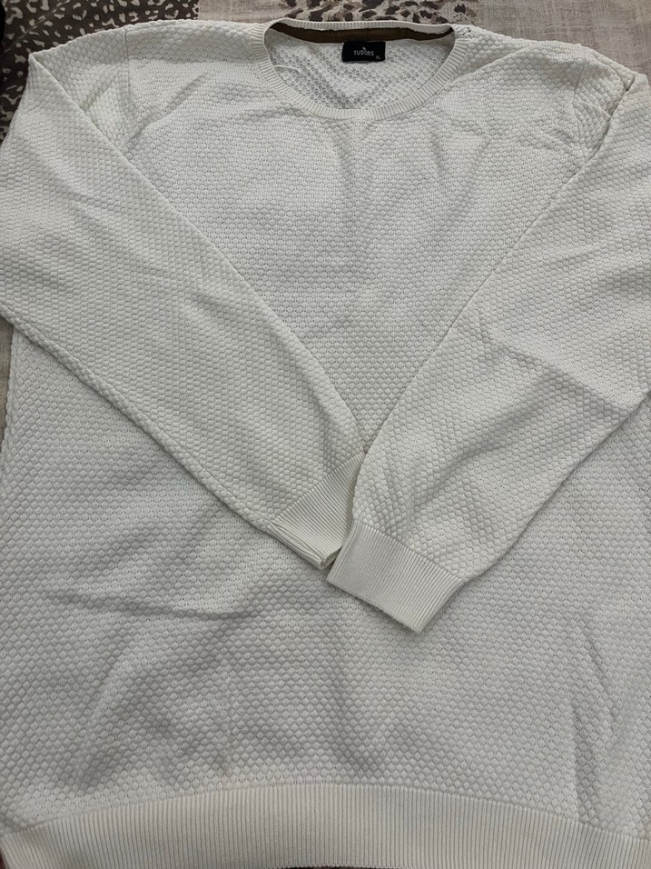 Uzun Kollu Tudors Beyaz Triko 
Erkek Kazak - Görsel 4