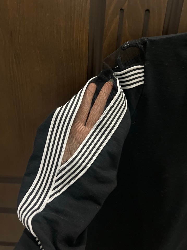 Siyah Fermuarlı Kısa Kollu Midi Kadın Tunik Elbise - Görsel 3