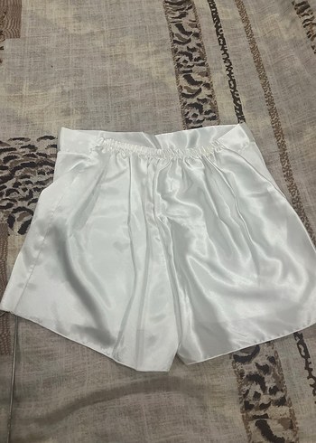 Beyaz Kadın Saten Pijama Takımı - Görsel 11