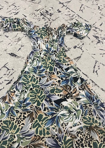 Renkli Bohem Uzun Elbise - Görsel 2