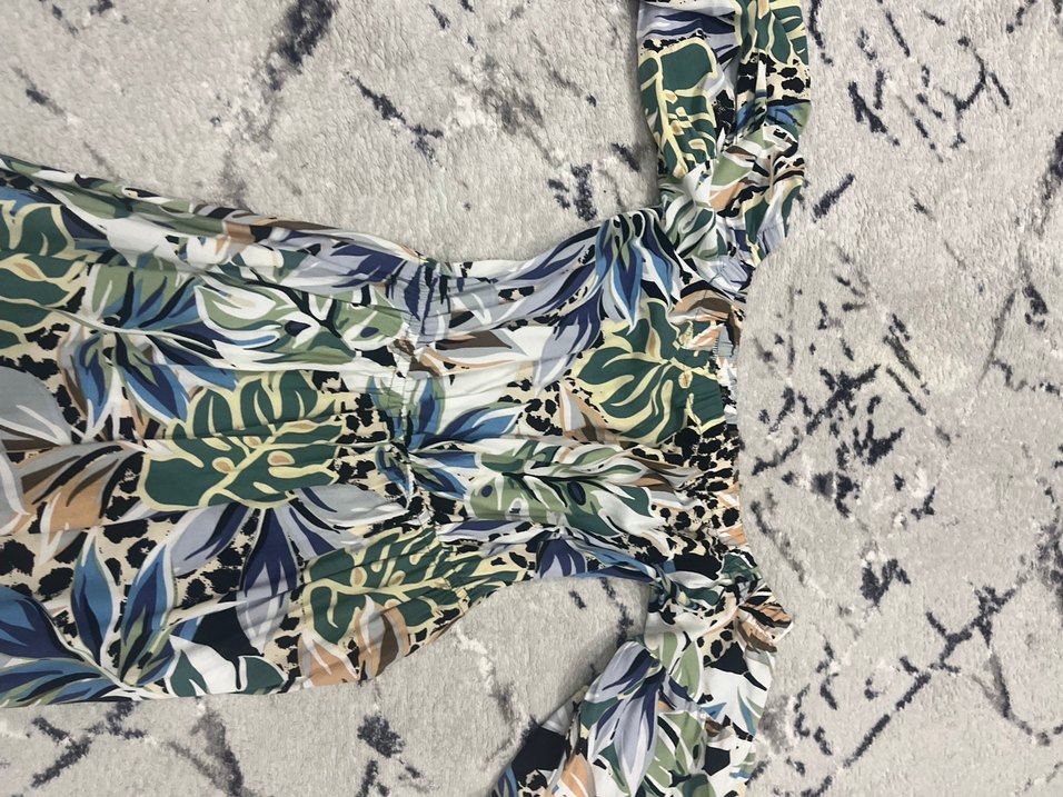 Renkli Bohem Uzun Elbise - Görsel 5