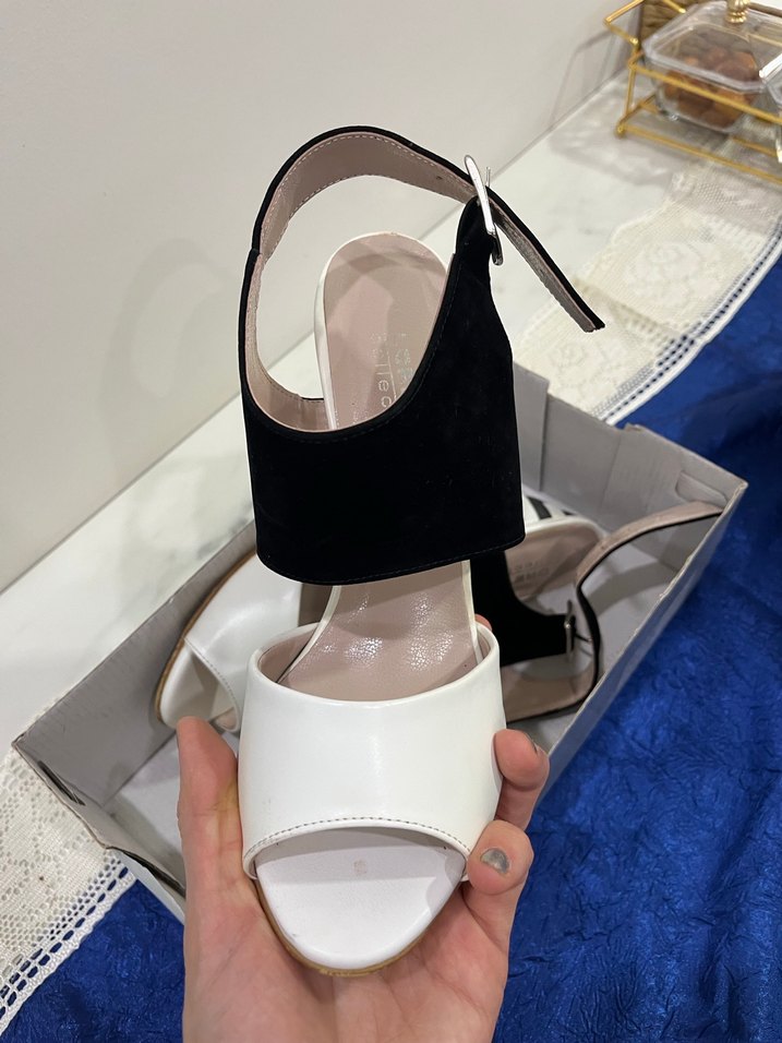 Zebra Desenli Tokalı Kadın Topuklu Ayakkabı - Görsel 3