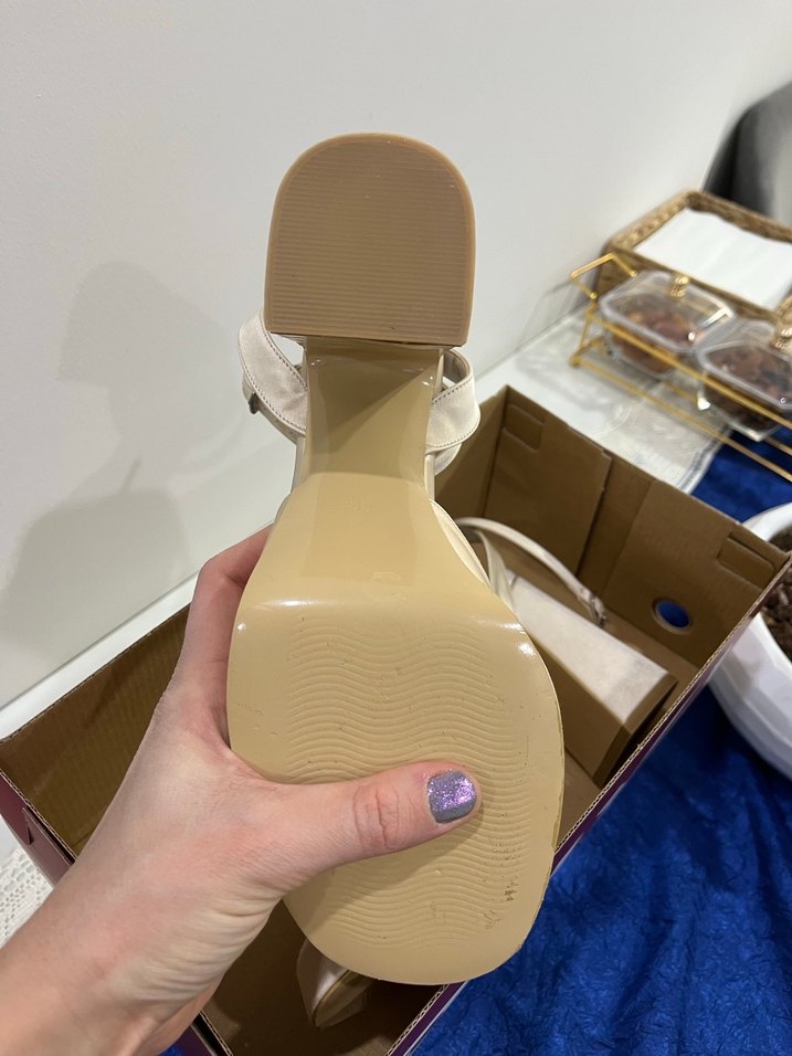 Beyaz Platform Topuklu Kadın Abiye Ayakkabı - Görsel 3