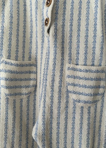 Çizgili Örgü Erkek Çocuk Tulum - Görsel 3