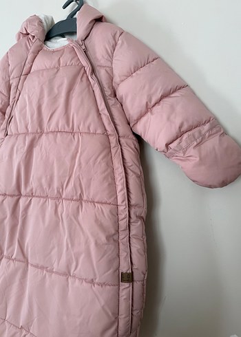 Kız Bebek Pembe Fermuarlı Kış Tulumu/ Astronot tulum - Görsel 3