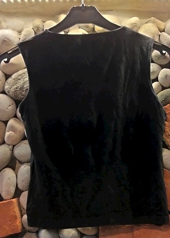 Siyah V Yaka Drapeli Gotik Mini Üst - Görsel 2