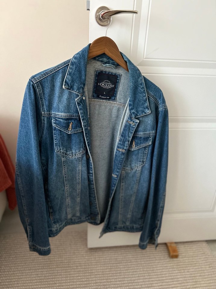 Düğmeli Mavi Kadın Denim Ceket - Görsel 2