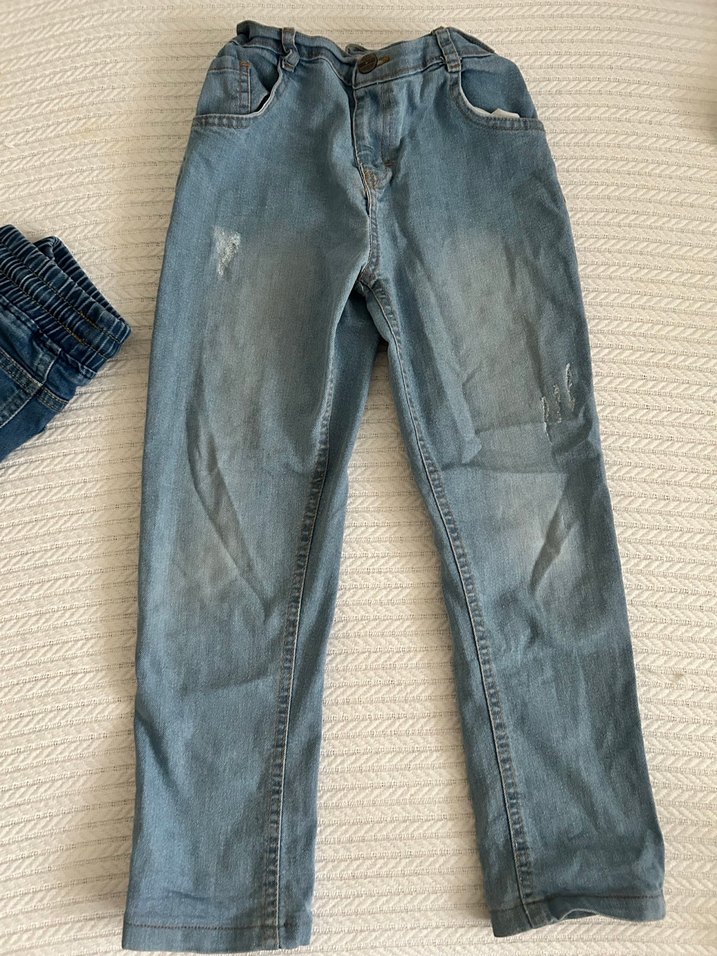 Erkek Çocuk Parlak Mavi Kot Pantolon - Görsel 3