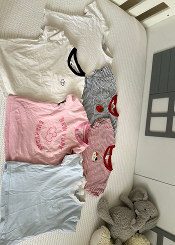 Pembe Kız Çocuk Baskılı Kısa Kollu Tişört - Görsel 3