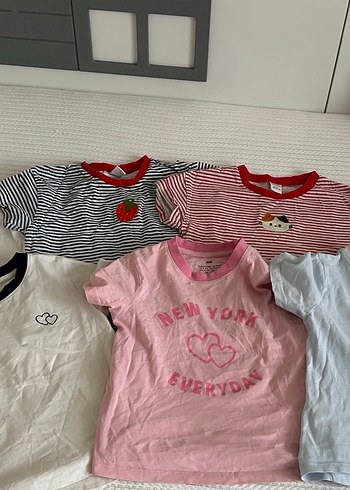 Pembe Kız Çocuk Baskılı Kısa Kollu Tişört - Görsel 4