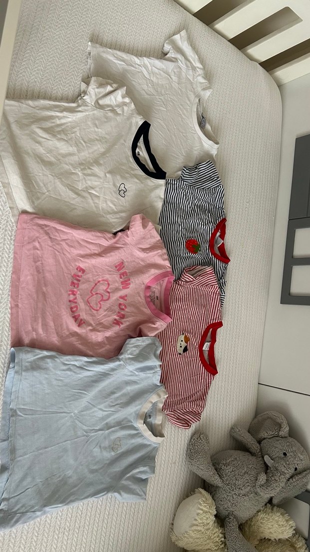 Pembe Kız Çocuk Baskılı Kısa Kollu Tişört - Görsel 2