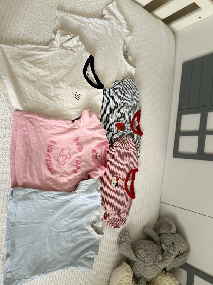 Pembe Kız Çocuk Baskılı Kısa Kollu Tişört - Görsel 3