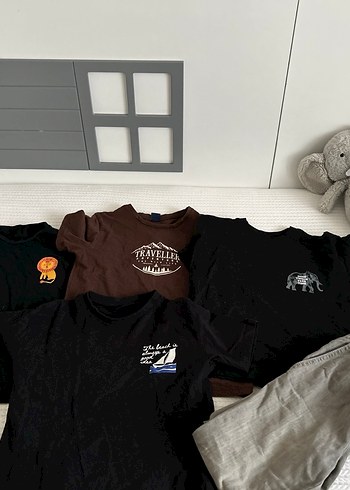 Erkek Çocuk Siyah Baskılı Pamuklu Tişört - Görsel 3