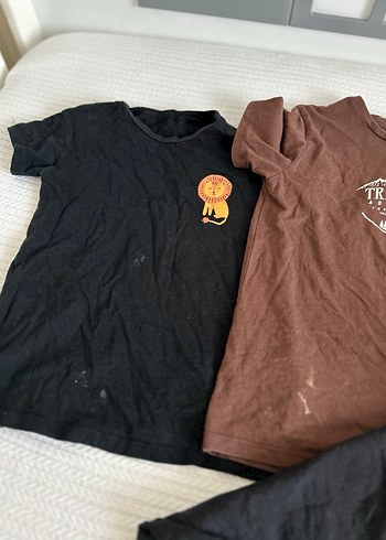 Erkek Çocuk Siyah Baskılı Pamuklu Tişört - Görsel 4