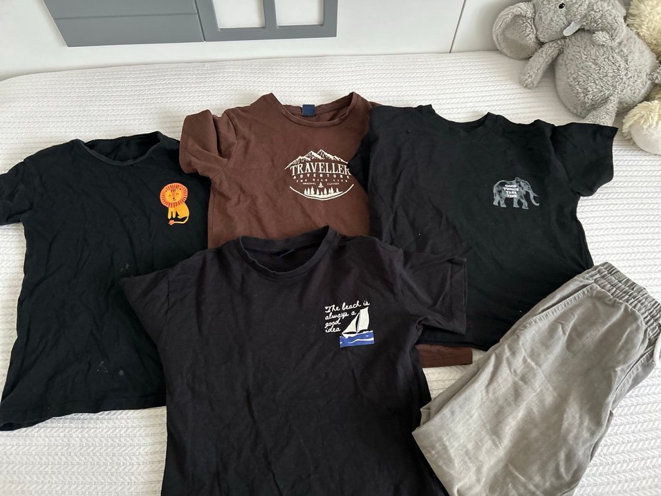 Erkek Çocuk Siyah Baskılı Pamuklu Tişört - Görsel 2