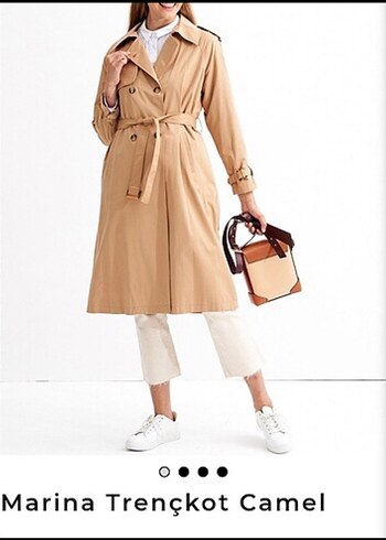 Bej Deri Kadın Trençkot - Marina - Görsel 2