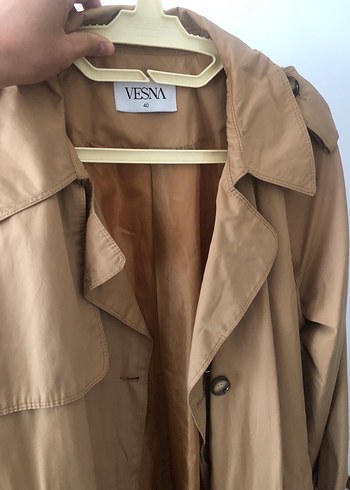 Bej Deri Kadın Trençkot - Marina - Görsel 3