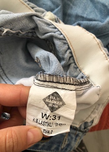 Kadın Mavi Denim Midi Kot Pantolon - Görsel 5