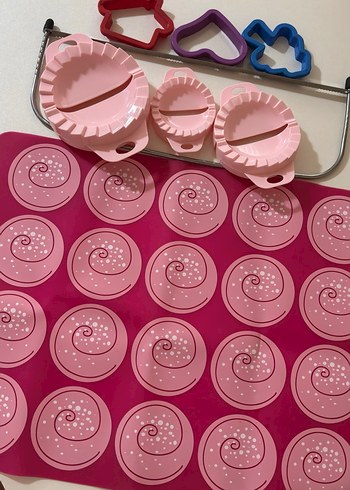 Pembe Silikon Hamur Pişirme Matı