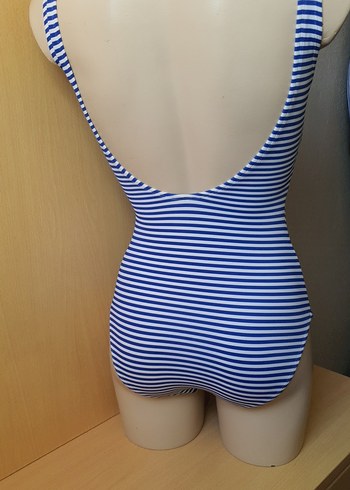 Renkli Baskılı Mavi Kadın Mayo - Görsel 6