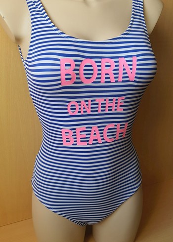 Renkli Baskılı Mavi Kadın Mayo - Görsel 3