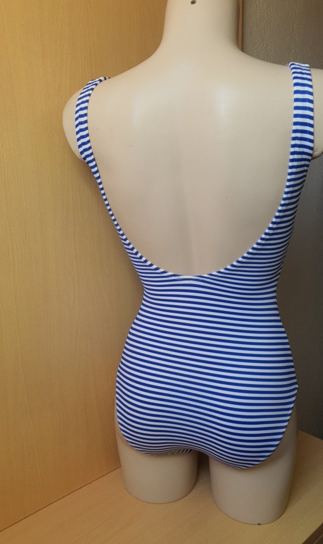 Renkli Baskılı Mavi Kadın Mayo - Görsel 5