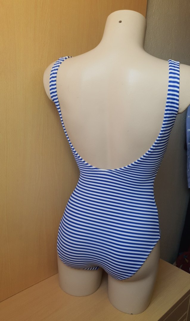 Renkli Baskılı Mavi Kadın Mayo - Görsel 4