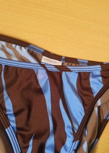 Mavi Zebra Desenli Fitted Bikini - Görsel 5