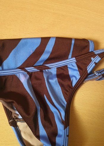 Mavi Zebra Desenli Fitted Bikini - Görsel 6