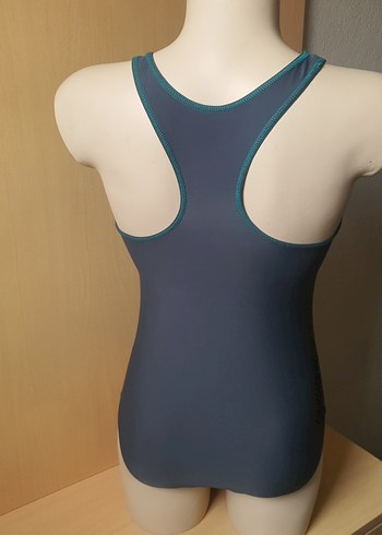 Mavi Çizgili Kadın Spor Mayo - Görsel 4