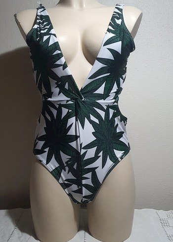 Yeşil Bağlamalı Desenli Mini Mayo - Görsel 2