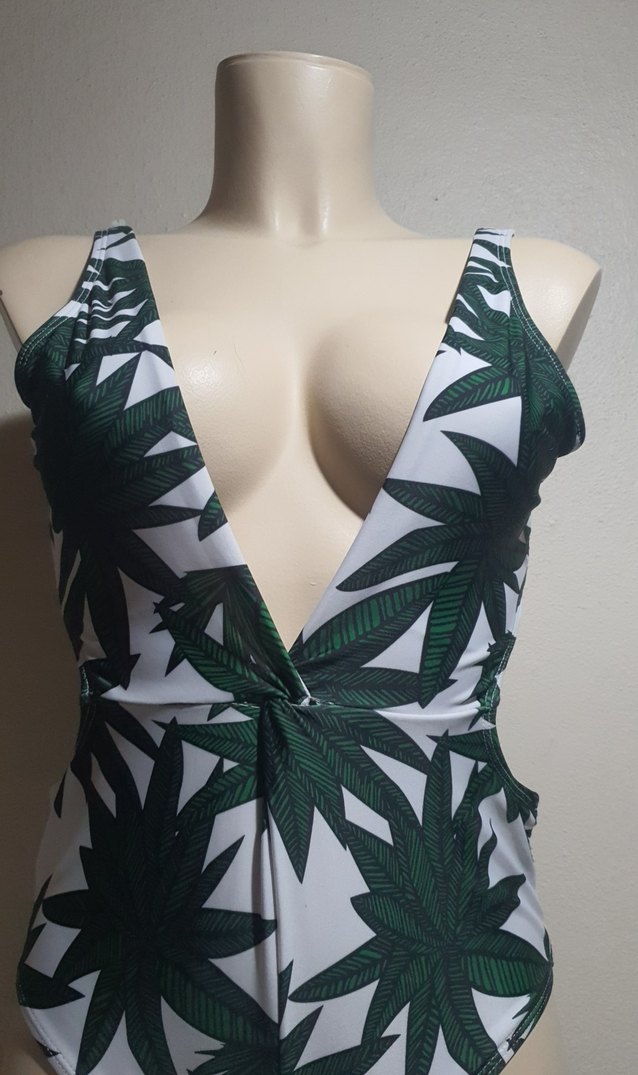 Yeşil Bağlamalı Desenli Mini Mayo - Görsel 3