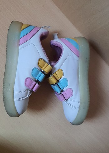 Kız Çocuk Çok Renkli Cırt Cırtlı Spor Ayakkabı - Görsel 8