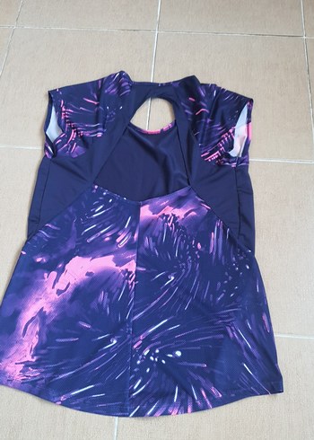 Mor Bağcıklı Kadın Spor Tsort - Görsel 3