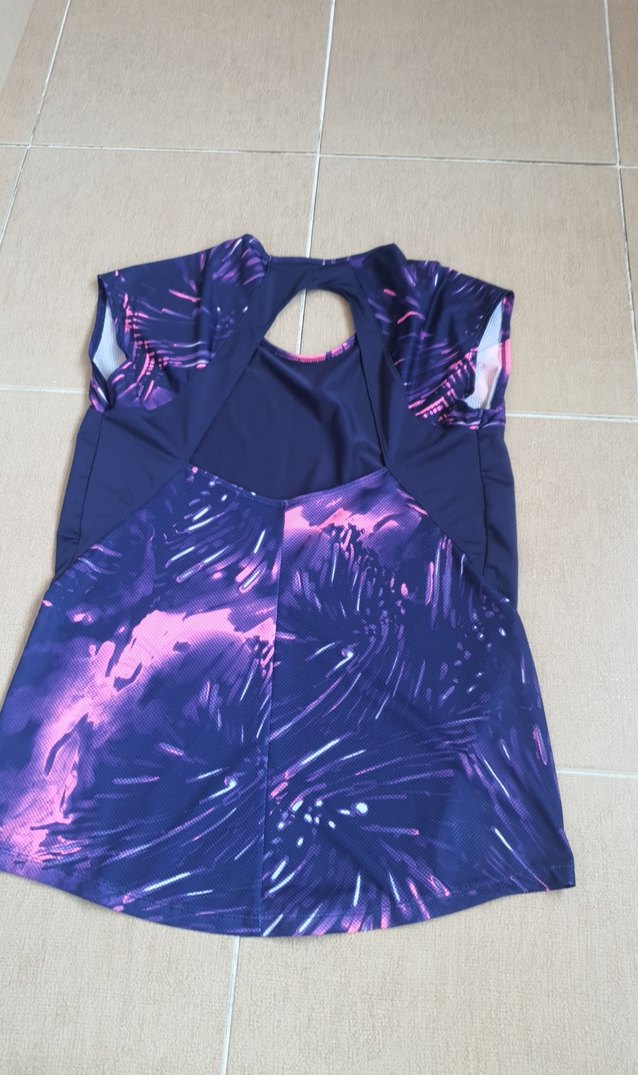 Mor Bağcıklı Kadın Spor Tsort - Görsel 3