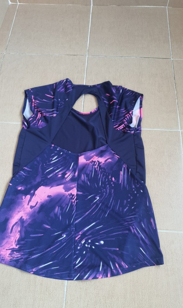 Mor Bağcıklı Kadın Spor Tsort - Görsel 4