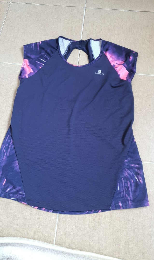 Mor Bağcıklı Kadın Spor Tsort - Görsel 2