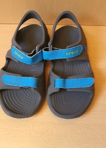 Mavi Gri Erkek Çocuk Crocs Sandalet