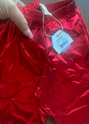 Kız Çocuk Parlak Kırmızı Tayt - Görsel 3