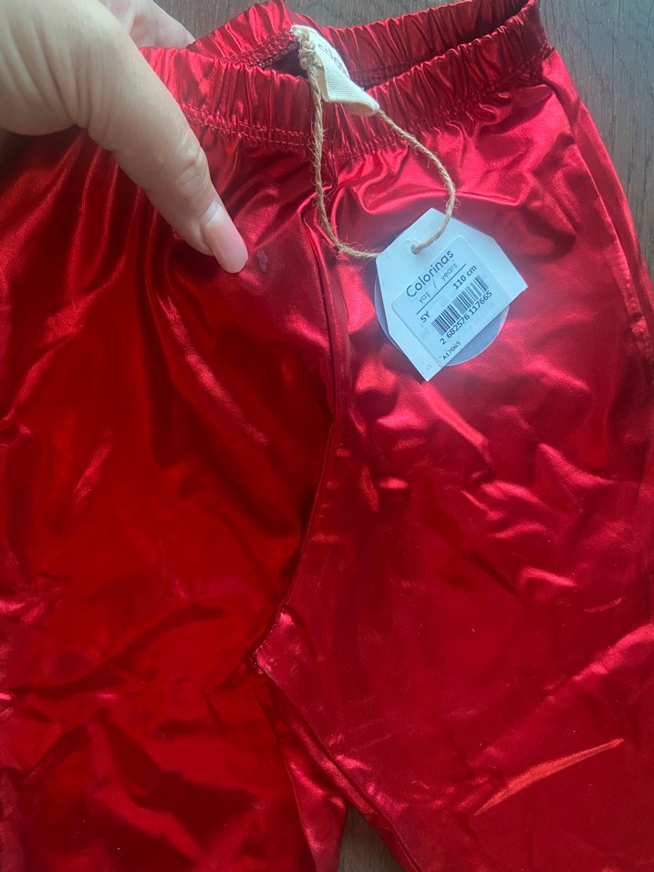 Kız Çocuk Parlak Kırmızı Tayt - Görsel 3