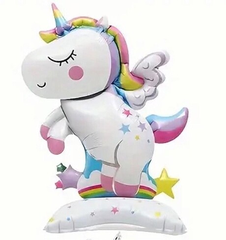 Ayakta duran unicorn figür folyo balon