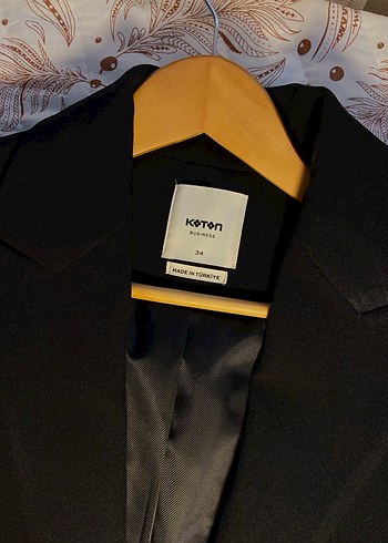Koton Siyah Kadın Midi Blazer Ceket