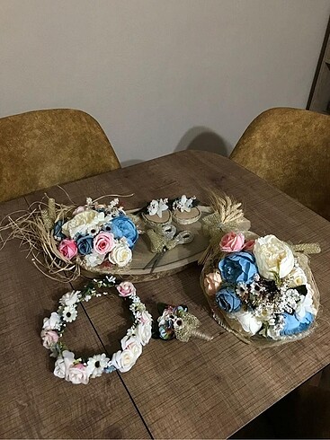 Nişan Tepsisi/Çiçeği/Tacı/Yaka Çiçeği