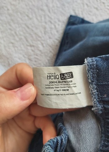 4 Yaş Beden Erkek Çocuk Mavi Denim Pantolon