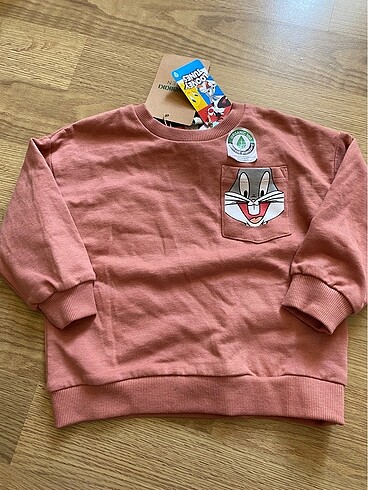 24-36 Ay Beden pembe Renk Bugs Bunny Sweatshirt