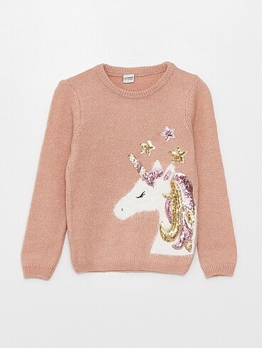 Unicorn parlak pullu kazak
