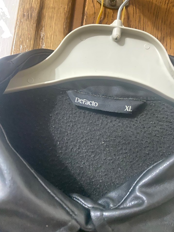 Siyah Deri Midi Kadın Gömlek - Görsel 3