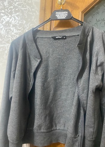 Gri Uzun Kollu Salaş Kadın Hırka - Görsel 3